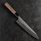 Gyuto AUS-10 Tsuchime Damascus Walnut Handle 210mm (8.3”)-[Musashi]-[Japanese-Kitchen-Knives]