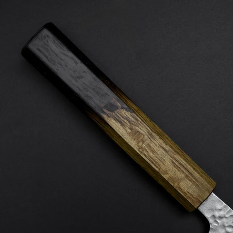 Gyuto AUS-10 Tsuchime Damascus Yaki Urushi Handle 210mm (8.3”)-[Musashi]-[Japanese-Kitchen-Knives]