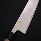Gyuto AUS-10 Wave Nickel Damascus Buffalo Magnolia Handle 210mm (8.3”)-[Musashi]-[Japanese-Kitchen-Knives]