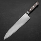 Gyuto AUS-10 Wave Nickel Damascus Western Brown Handle 210mm (8.3”)-[Musashi]-[Japanese-Kitchen-Knives]