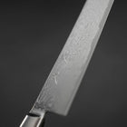 Gyuto AUS-10 Wave Nickel Damascus Western Brown Handle 210mm (8.3”)-[Musashi]-[Japanese-Kitchen-Knives]