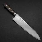 Gyuto AUS-10 Wave Nickel Damascus Western Brown Handle 210mm (8.3”)-[Musashi]-[Japanese-Kitchen-Knives]