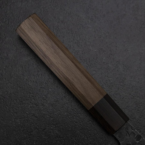 Gyuto AUS-8 Kurouchi Tsuchime Shitan Walnut Handle 200mm (7.9”)-[Musashi]-[Japanese-Kitchen-Knives]
