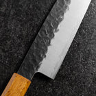 Gyuto AUS-8 Kurouchi Tsuchime Yaki Urushi Handle 200mm (7.9”)-[Musashi]-[Japanese-Kitchen-Knives]