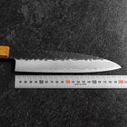 Gyuto AUS-8 Kurouchi Tsuchime Yaki Urushi Handle 200mm (7.9”)-[Musashi]-[Japanese-Kitchen-Knives]