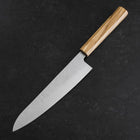 Gyuto AUS-8 Nashiji Olive Handle 195mm (7.7”)-[Musashi]-[Japanese-Kitchen-Knives]
