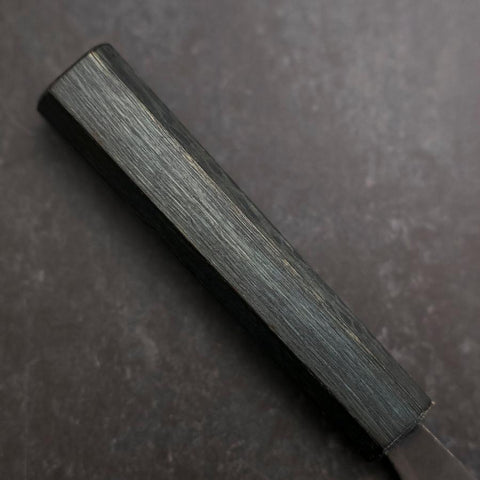 Gyuto Blue Steel #1 Kurouchi Dark Blue Urushi Handle 170mm (6.7”)-[Musashi]-[Japanese-Kitchen-Knives]