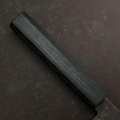 Gyuto Blue Steel #1 Kurouchi Dark Blue Urushi Handle 240mm (9.4”)-[Musashi]-[Japanese-Kitchen-Knives]