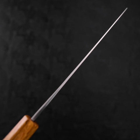 Gyuto Blue Steel #1 Kurouchi Stainless Clad Oak Handle 210mm (8.3”)-[Musashi]-[Japanese-Kitchen-Knives]