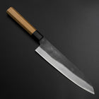 Gyuto Blue Steel #1 Kurouchi Stainless Clad Walnut Handle 210mm (8.3”)-[Musashi]-[Japanese-Kitchen-Knives]