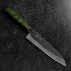 Gyuto Blue Steel #1 Kurouchi Stainless Green Urushi Handle 210mm (8.3”)-[Musashi]-[Japanese-Kitchen-Knives]