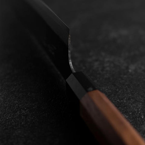 Gyuto Blue Steel #1 Kurouchi Walnut Handle 240mm (9.4”)-[Musashi]-[Japanese-Kitchen-Knives]