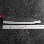 Gyuto Blue Steel #1 Kurouchi Walnut Red Handle 240mm (9.4”)-[Musashi]-[Japanese-Kitchen-Knives]