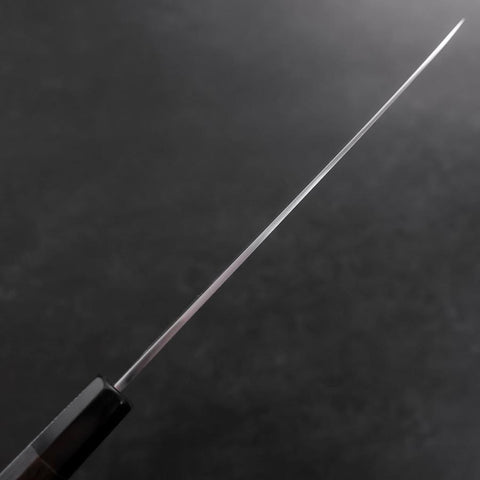 Gyuto Blue Steel #1 Suminagashi Buffalo Ebony Handle 180mm (7”)-[Musashi]-[Japanese-Kitchen-Knives]