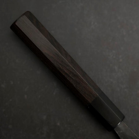 Gyuto Blue Steel #2 Kurouchi Buffalo Ebony Handle 210mm (8.3”)-[Musashi]-[Japanese-Kitchen-Knives]