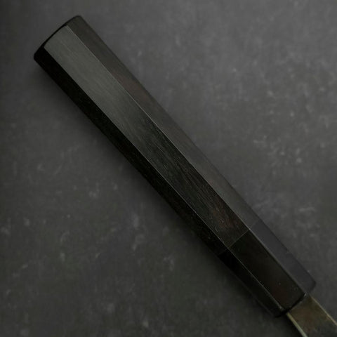 Gyuto Blue Steel #2 Kurouchi Buffalo Ebony Handle 210mm (8.3”)-[Musashi]-[Japanese-Kitchen-Knives]