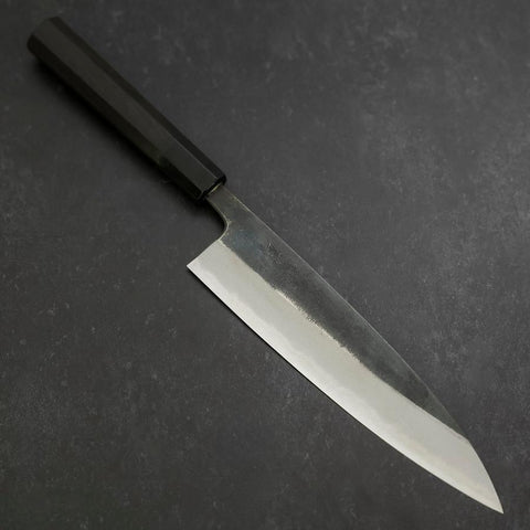 Gyuto Blue Steel #2 Kurouchi Buffalo Ebony Handle 210mm (8.3”)-[Musashi]-[Japanese-Kitchen-Knives]