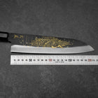 Gyuto Blue Steel #2 Kurouchi Chokin Crane Buffalo Ebony Handle 210mm (8.3”)-[Musashi]-[Japanese-Kitchen-Knives]