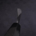 Gyuto Blue Steel #2 Kurouchi Damascus Buffalo Ebony Handle 180mm (7”)-[Musashi]-[Japanese-Kitchen-Knives]