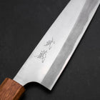 Gyuto Blue Steel #2 Stainless Clad Polished Oak Handle 165mm (6.5”)-[Musashi]-[Japanese-Kitchen-Knives]