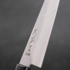 Gyuto Blue Steel #2 Stainless Clad Tsuchime Western Black Handle 180mm (7”)-[Musashi]-[Japanese-Kitchen-Knives]