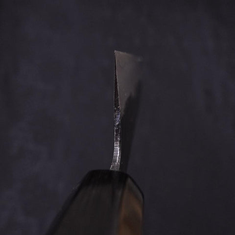 Gyuto Blue Super Kurouchi Buffalo Ebony Handle 180mm (7”)-[Musashi]-[Japanese-Kitchen-Knives]