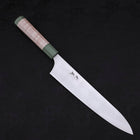 Gyuto Blue Super Polished Maple Green Handle 240mm (9.4”)-[Musashi]-[Japanese-Kitchen-Knives]