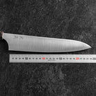 Gyuto Blue Super Polished Maple Handle 240mm (9.4”)-[Musashi]-[Japanese-Kitchen-Knives]