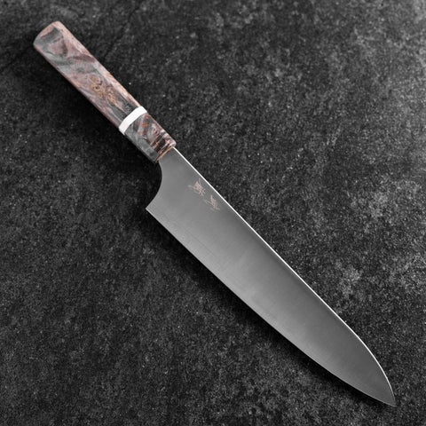Gyuto Blue Super Polished Maple Handle 240mm (9.4”)-[Musashi]-[Japanese-Kitchen-Knives]