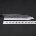 Gyuto Blue Steel #2 Kurouchi Black Ishime Urushi Handle 210M-[Musashi]-[Japanese-Kitchen-Knives]