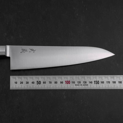 Gyuto Molybdenum Polished Western Black Handle 180mm (7”)-[Musashi]-[Japanese-Kitchen-Knives]