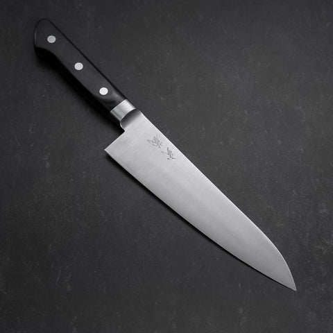 Gyuto Molybdenum Polished Western Black Handle 180mm (7”)-[Musashi]-[Japanese-Kitchen-Knives]