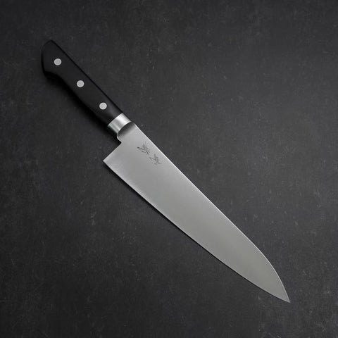 Gyuto Molybdenum Polished Western Black Handle 210mm (8.3”)-[Musashi]-[Japanese-Kitchen-Knives]