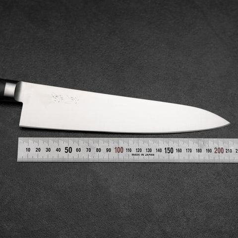 Gyuto Molybdenum Polished Western Purple Handle 210mm (8.3”)-[Musashi]-[Japanese-Kitchen-Knives]