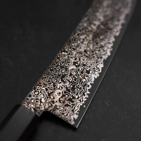 Gyuto SG-2 Black Nickel Damascus Ebony Handle 210mm (8.3”)-[Musashi]-[Japanese-Kitchen-Knives]