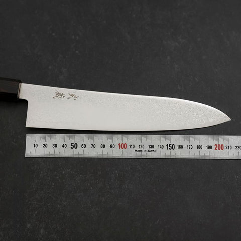Gyuto SG-2 Nickel Damascus Ebony Handle 210mm (8.3”)-[Musashi]-[Japanese-Kitchen-Knives]