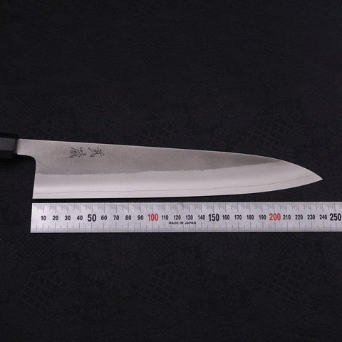 Gyuto SKD11 Nashiji Buffalo Ebony Handle 240mm (9.4”)-[Musashi]-[Japanese-Kitchen-Knives]