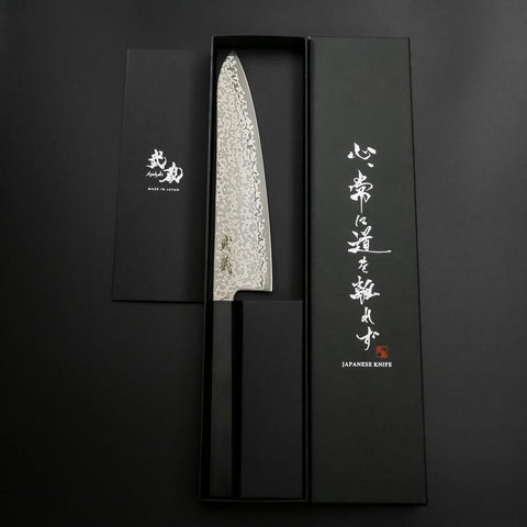 Gyuto SLD Black Damascus Ebony Handle 195mm (7.7”)-[Musashi]-[Japanese-Kitchen-Knives]