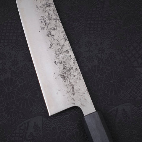 Gyuto SLD Nashiji Washi Dark Blue Urushi Handle 240mm (9.4”)-[Musashi]-[Japanese-Kitchen-Knives]
