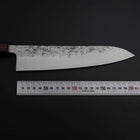 Gyuto SLD Nashiji Washi Purple Urushi Handle 210mm (8.3”)-[Musashi]-[Japanese-Kitchen-Knives]