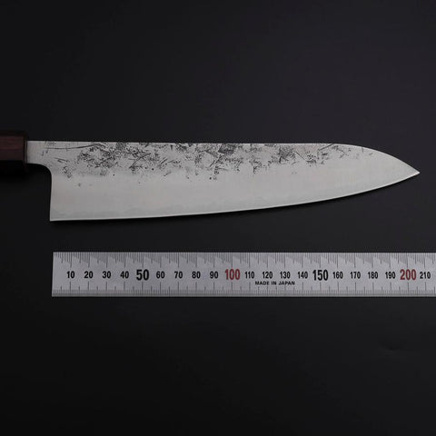 Gyuto SLD Nashiji Washi Purple Urushi Handle 210mm (8.3”)-[Musashi]-[Japanese-Kitchen-Knives]