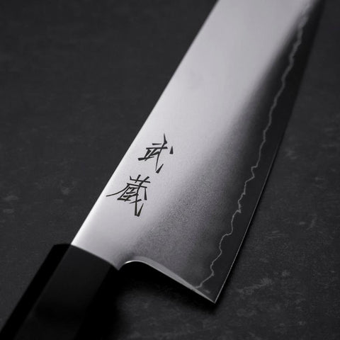 Gyuto SLD Polished Buffalo Walnut Handle 195mm (7.7”)-[Musashi]-[Japanese-Kitchen-Knives]
