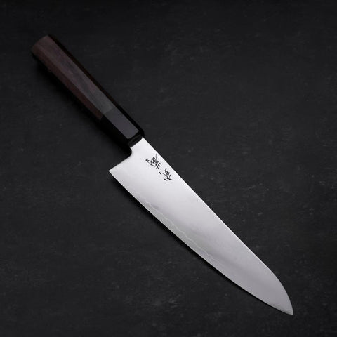 Gyuto SLD Polished Buffalo Walnut Handle 195mm (7.7”)-[Musashi]-[Japanese-Kitchen-Knives]