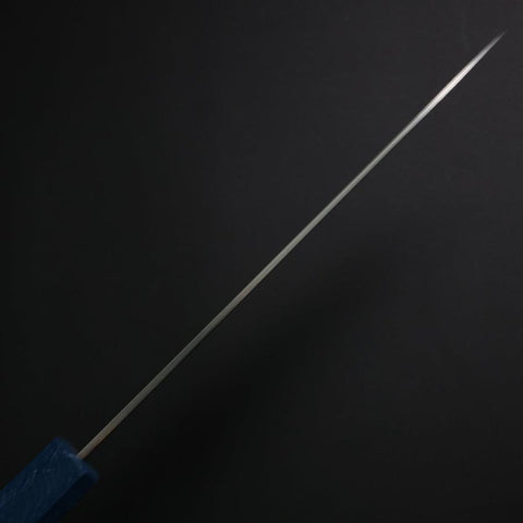 Gyuto SLD Wave Nickel Damascus Blue Urushi Handle 180mm (7”)-[Musashi]-[Japanese-Kitchen-Knives]