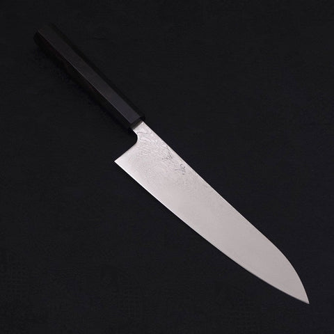 Gyuto SLD Wave Nickel Damascus Buffalo Ebony Handle 210mm (8.3”)-[Musashi]-[Japanese-Kitchen-Knives]