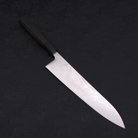 Gyuto SLD Wave Nickel Damascus Buffalo Ebony Handle 240mm (9.4”)-[Musashi]-[Japanese-Kitchen-Knives]