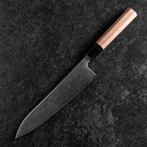 Gyuto SLD Wave Nickel Damascus Buffalo Walnut Handle 210mm (8.3”)-[Musashi]-[Japanese-Kitchen-Knives]