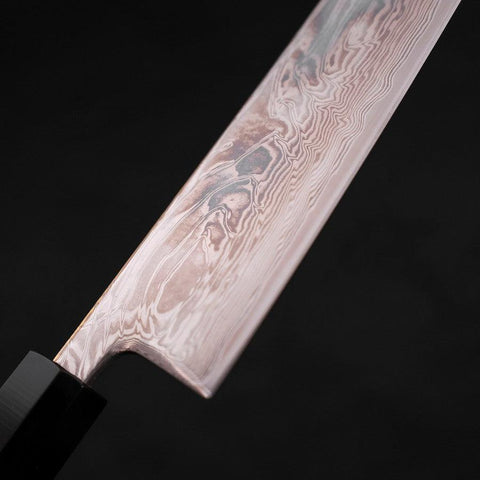 Gyuto SLD Wave Nickel Damascus Buffalo Wenge Handle 210mm (8.3”)-[Musashi]-[Japanese-Kitchen-Knives]
