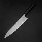 Gyuto SLD Wave Nickel Damascus Dark Blue Urushi Handle 240mm (9.4”)-[Musashi]-[Japanese-Kitchen-Knives]