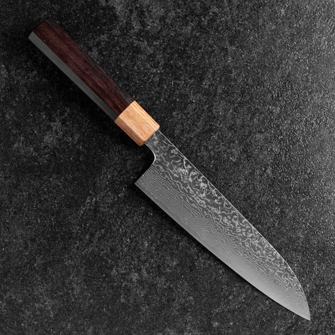 Gyuto SPG-Strix Damascus Shitan Handle 180mm (7”)-[Musashi]-[Japanese-Kitchen-Knives]